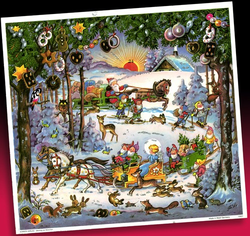 Antico calendario dell - calendario, dell'avvento