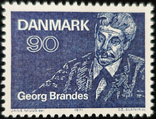 Timbre danemark écrivain - -,